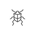 Beetle line icon