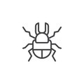 Beetle line icon