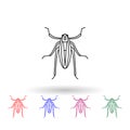 Beetle multi color icon. Simple thin line, outline of insect icons for ui and ux, website or mobile application