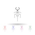 Beetle multi color icon. Simple thin line, outline of insect icons for ui and ux, website or mobile application
