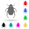 beetle multi color style icon. Simple glyph, flat vector of insect icons for ui and ux, website or mobile application