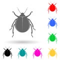 beetle multi color style icon. Simple glyph, flat vector of insect icons for ui and ux, website or mobile application