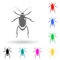 beetle multi color style icon. Simple glyph, flat vector of insect icons for ui and ux, website or mobile application