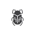Beetle pests vector icon