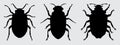 Beetle Silhouette Vector Set. Various beetles silhouette vector design Royalty Free Stock Photo