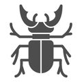 Beetle stag solid icon, Bugs concept, Deer beetle sign on white background, Stag-beetle icon in glyph style for mobile Royalty Free Stock Photo