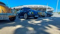 Beetle volkswagen car meeting in front of Maracana stadium