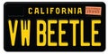 Beetle Volkswagen License Plate Royalty Free Stock Photo