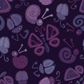 beetles, butterflies, snails