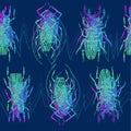 Beetles pattern repeats seamless in color for any design