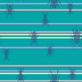 Beetles pattern repeats seamless in color for any design. geometric illustration