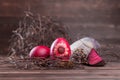 Beetrood easter eggs Royalty Free Stock Photo
