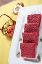 Beetroot Barfi/Burfi dessert/confectionery