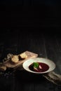 Beetroot borsch. catering menu