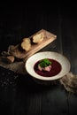 Beetroot borsch. catering menu