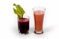 Beetroot and carrot juice Royalty Free Stock Photo