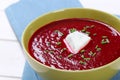 Beetroot cream soup Royalty Free Stock Photo