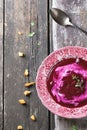 Beetroot cream soup Royalty Free Stock Photo