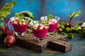 Beetroot gazpacho soup