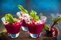 Beetroot gazpacho soup Royalty Free Stock Photo