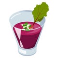 Beetroot gazpacho. Vector illustration on a white background.