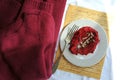 Beetroot hummus is a beautiful, earthy version of the traditional chickpea variety. You can also experiment with adding fresh herb Royalty Free Stock Photo