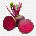 Beetroot isolated on transparent background Royalty Free Stock Photo