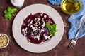 Beetroot salad with cheese Royalty Free Stock Photo