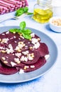 Beetroot salad with cheese Royalty Free Stock Photo