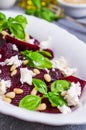 Beetroot salad with cheese Royalty Free Stock Photo