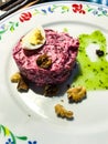 Beetroot salad with mayonnaise Royalty Free Stock Photo