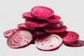 Beetroot slices isolated on transparent background Royalty Free Stock Photo