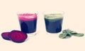 Beetroot and spinach drink Royalty Free Stock Photo