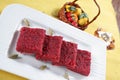 Beetroot Barfi/Burfi dessert/confectionery