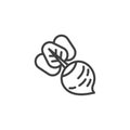 Beetroot vegetable line icon