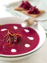 Beetrot soup Royalty Free Stock Photo