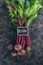 Beets contain betaine on the table. Selective focus. Royalty Free Stock Photo
