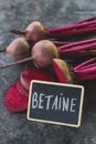 Beets contain betaine on the table. Selective focus. Royalty Free Stock Photo