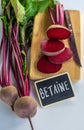 Beets contain betaine on the table. Selective focus. Royalty Free Stock Photo