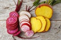 Beets, three different varieties. Royalty Free Stock Photo