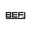 BEF letter logo creative design with vector graphic, BEF Royalty Free Stock Photo