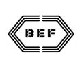 BEF letter logo Design. BEF Simple and modern creative monogram initial letter logo Illustration Royalty Free Stock Photo