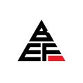 BEF triangle letter logo design with triangle shape. BEF triangle logo design monogram. BEF triangle vector logo template with red Royalty Free Stock Photo