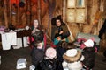 Befana and children Royalty Free Stock Photo