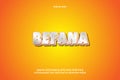 Befana editable text effect 3d emboss comic style