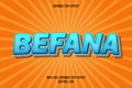 Befana editable text effect comic style