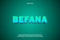 Befana editable text effect 3 with green color dimension emboss comic style