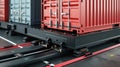 A beforeandafter comparison of a traditional container securing system and a new improved version highlighting the key