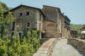 BEGET GIRONA, SPAIN - JULY 2020: Medieval mountain village in the middle of nature. Beget, Girona in Catalonia Royalty Free Stock Photo