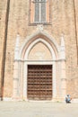 Beggar in front of church in Venice